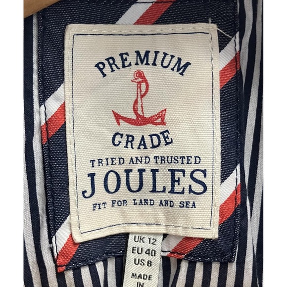 Joules Sweatshirt Womens US 8 Navy Beachy Snap Button Funnel Neck Pullover - Picture 6 of 12